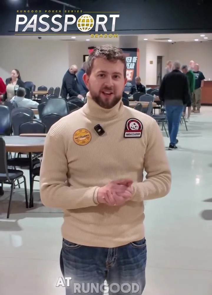 Keith Becker in a RunGood Poker Series promotional reel